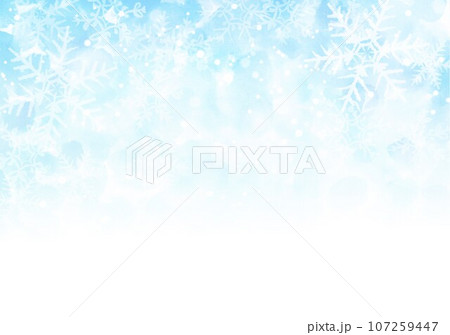 手描き雪柄背景 手描き雪柄背景 107259447