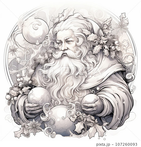 Cartoon Santa Claus on Background Stock Vector - Illustration of cartoon,  drawing: 106491754