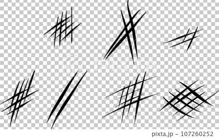 シンプルなすり傷のイラストセット 107260252