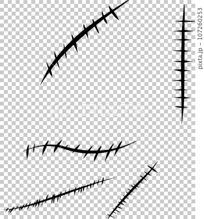 Illustration set of stitches 107260253