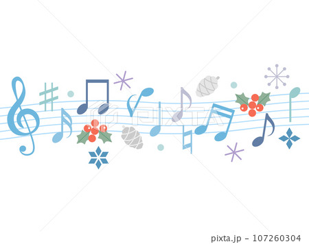 冬の音楽をイメージしたイラスト 107260304