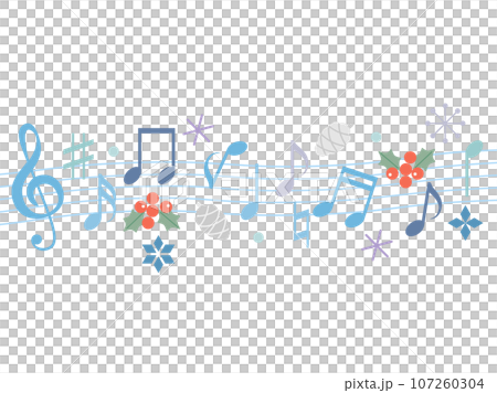 冬の音楽をイメージしたイラスト 107260304