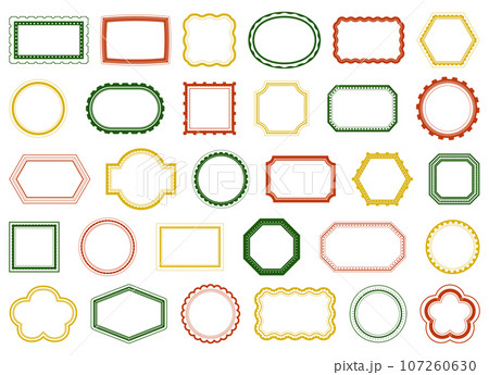 デコラティブなフレームのセット 枠 見出し タイトル 飾り罫 あしらい コピースペース 素材 デコラティブなフレームのセット 枠 見出し タイトル 飾り罫 あしらい コピースペース 素材 107260630