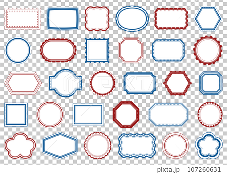 Decorative frame set, frame, heading, title, decorative border, treatment, copy space, material 107260631