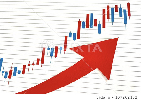 上がる株価チャート 107262152