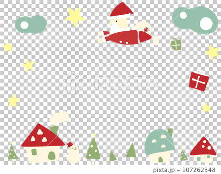 Christmas background frame 08 Town and Santa Christmas background frame 08 Town and Santa 107262348