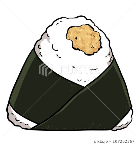 ツナマヨのおにぎりのイラストのイラスト素材 [107262367] - PIXTA