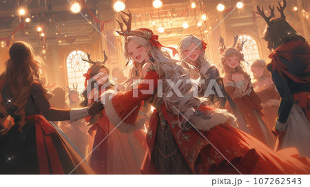 クリスマス女子会パーティ：トナカイやサンタクロースの仮装で大賑わい