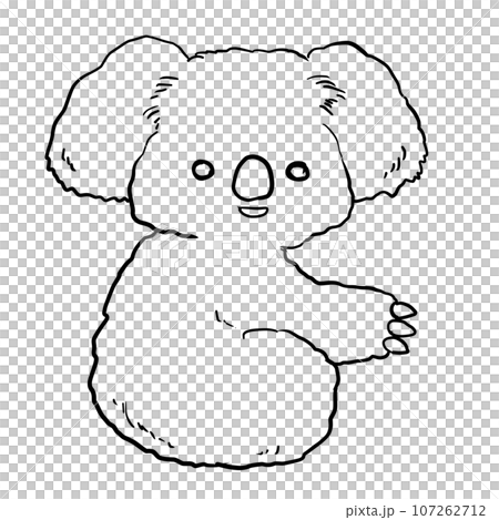 Simple koala line drawing Simple koala line drawing 107262712