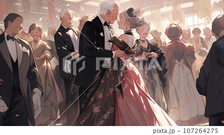 ballroomでの社交ダンス風景