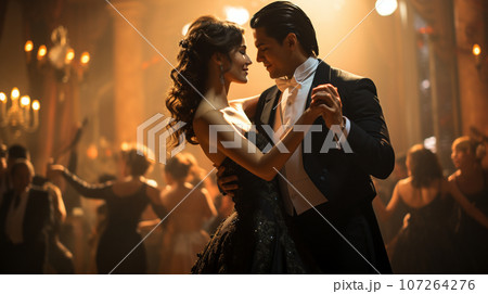 ballroomでの社交ダンス風景