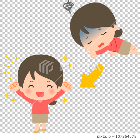 体調不良から復活した女性 107264378