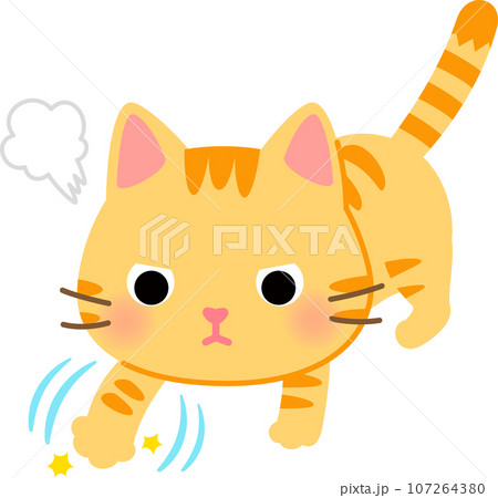 念入りに地面を掘る猫 念入りに地面を掘る猫 107264380