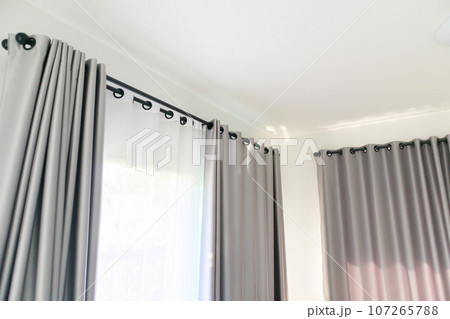 Curtain window interior decoration in living room Curtain window interior decoration in living room 107265788