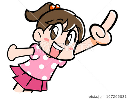 女の子指差し 107266021