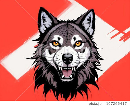 カラフルなオオカミベクターアイコン 107266417