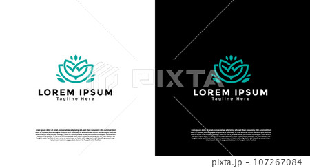 Vector lotus flower logo Vector lotus flower logo 107267084