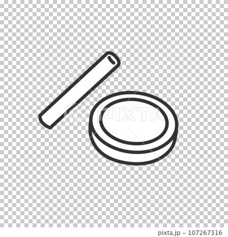 Image illustration of seal and red ink 107267316