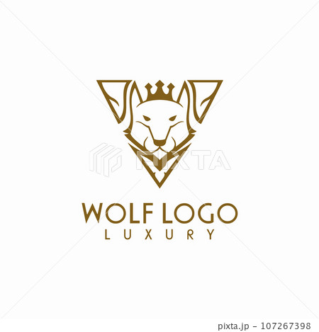 luxury wolf or wolf logo design concept 107267398