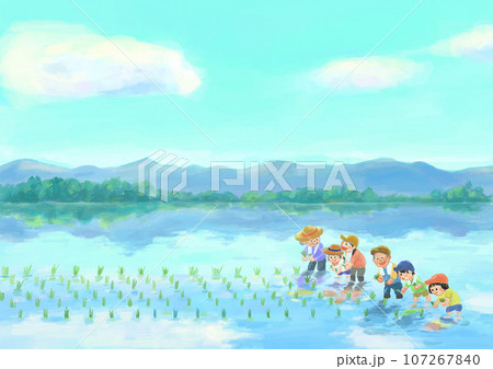 みんなで田植え 107267840