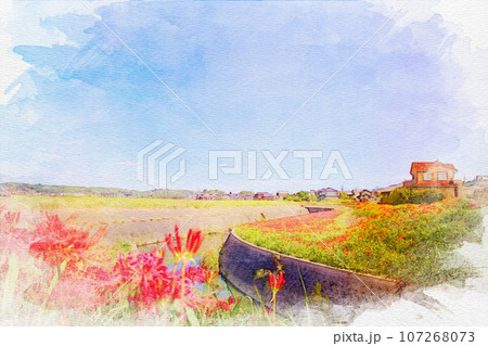 [愛知県]半田市矢勝川堤の彼岸花 107268073