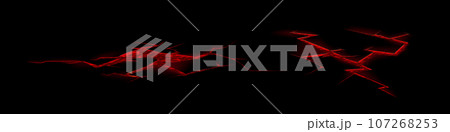 Lava rock ground crack with volcano magma texture 107268253