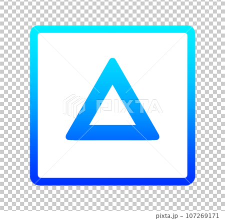 blue gradient triangle mark blue gradient triangle mark 107269171