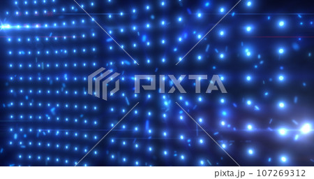 Abstract background of glowing futuristic energy magic bright dots and particles 107269312