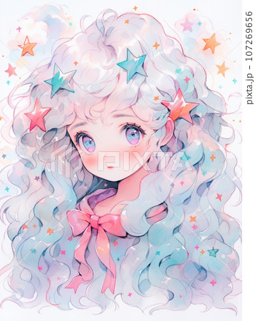 キラキラ星とふと眉女の子 キラキラ星とふと眉女の子 107269656