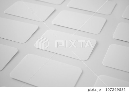 Mockup white business card on white background 107269885