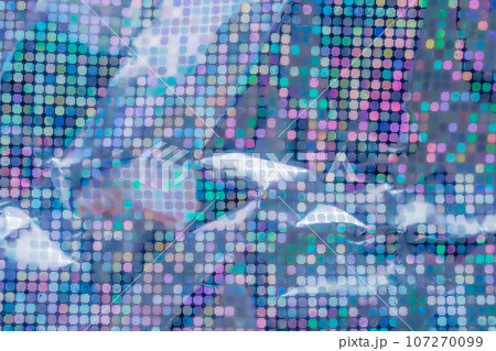 Holographic rainbow foil iridescent texture abstract hologram background 107270099