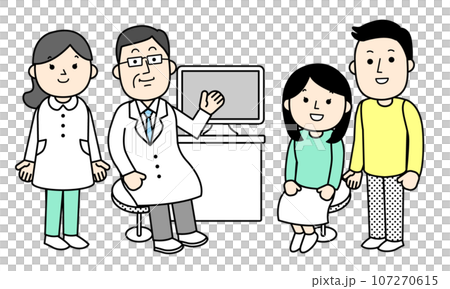 People illustration medical patient and doctor 107270615