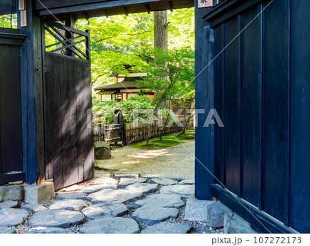 趣深い角館の武家屋敷の夏景色　歴史的街並み 107272173