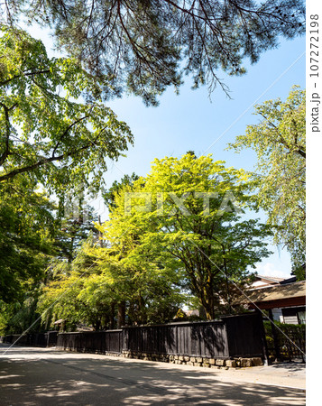 趣深い角館の武家屋敷の夏景色 歴史的街並み 趣深い角館の武家屋敷の夏景色 歴史的街並み 107272198