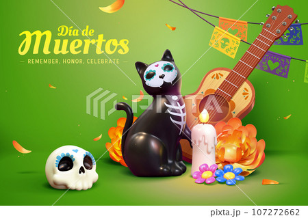 3D Day of the dead poster 107272662