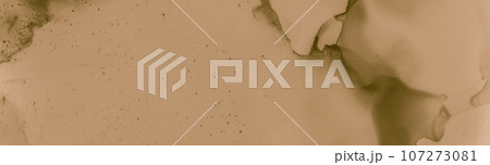 Beige Coffee Splash. Grunge Blots Pattern. 107273081