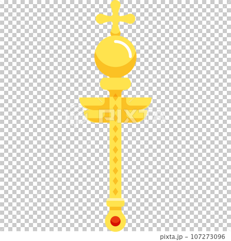 scepter gold illustration 107273096