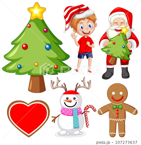 Merry Christmas Object Decoration Item Collection 107273637