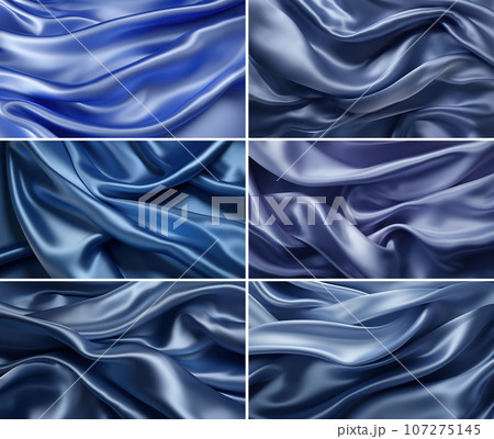 abstract black background luxury cloth or liquid wave or wavy folds of grunge silk texture satin velvet material for luxurious elegant wallpaper design 107275145