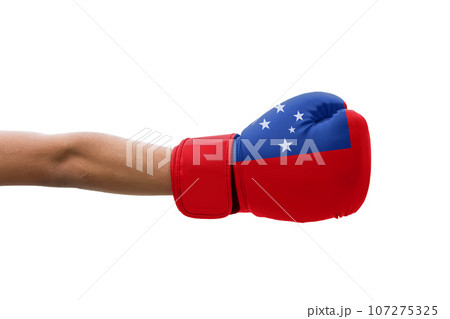 3D Flag on boxing gloves 3D Flag on boxing gloves 107275325