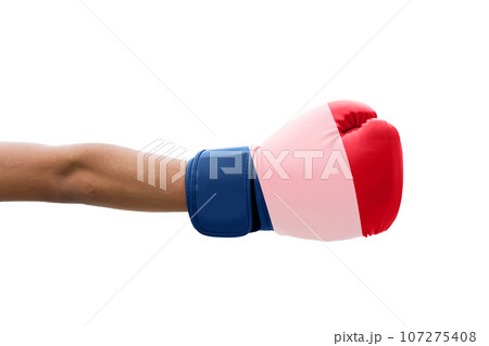 3D Flag on boxing gloves 3D Flag on boxing gloves 107275408