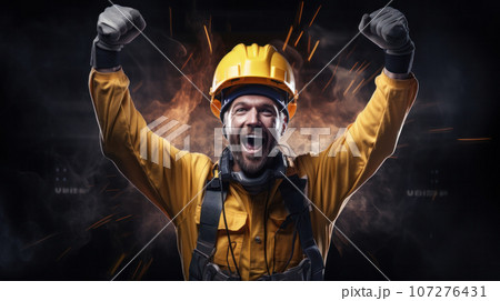 Electrician trying to untangle wires in repair concept 107276431
