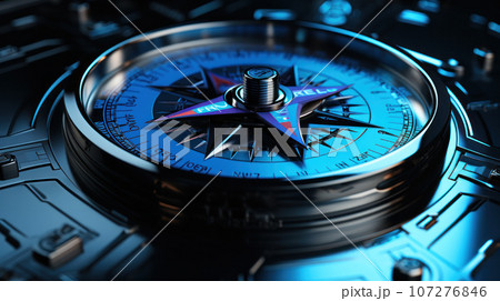 decision maker office gadget set to the words go for it. business and and decision making concept. Compass 107276846