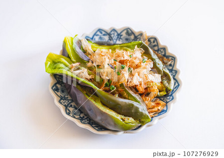 秋ナスの蒸し料理 107276929