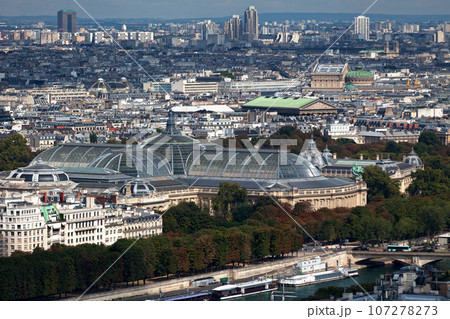 Aerial view of the Grand Palais and Petit Palais in Paris Aerial view of the Grand Palais and Petit Palais in Paris 107278273