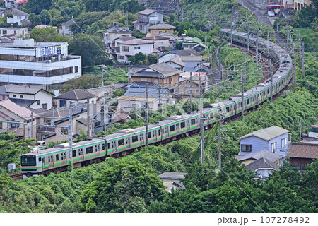 東海道本線 湯河原ー真鶴 JR東日本 E231系1000番台 U編成(小山) 東海道本線 湯河原ー真鶴 JR東日本 E231系1000番台 U編成(小山) 107278492