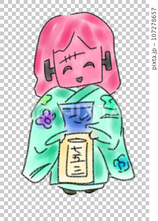 A Franconian girl celebrates Shichi-Go-San 107278657