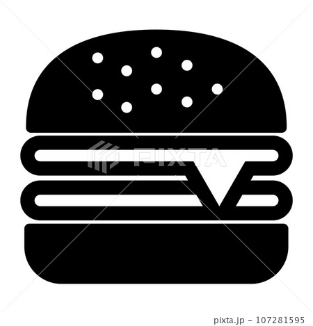 ハンバーガー　アイコン 107281595