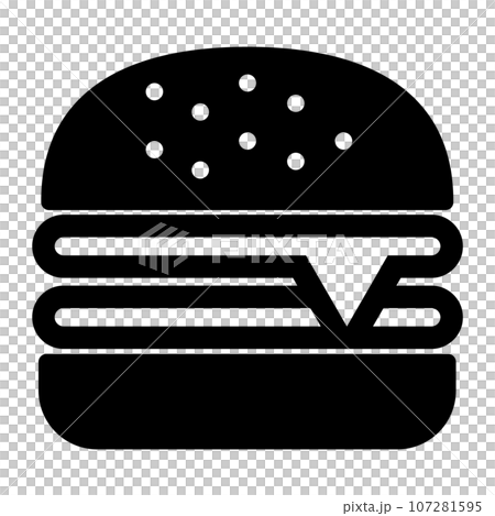 ハンバーガー　アイコン 107281595