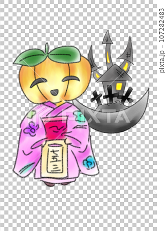 Pumpkin girl celebrating Shichigosan 107282483